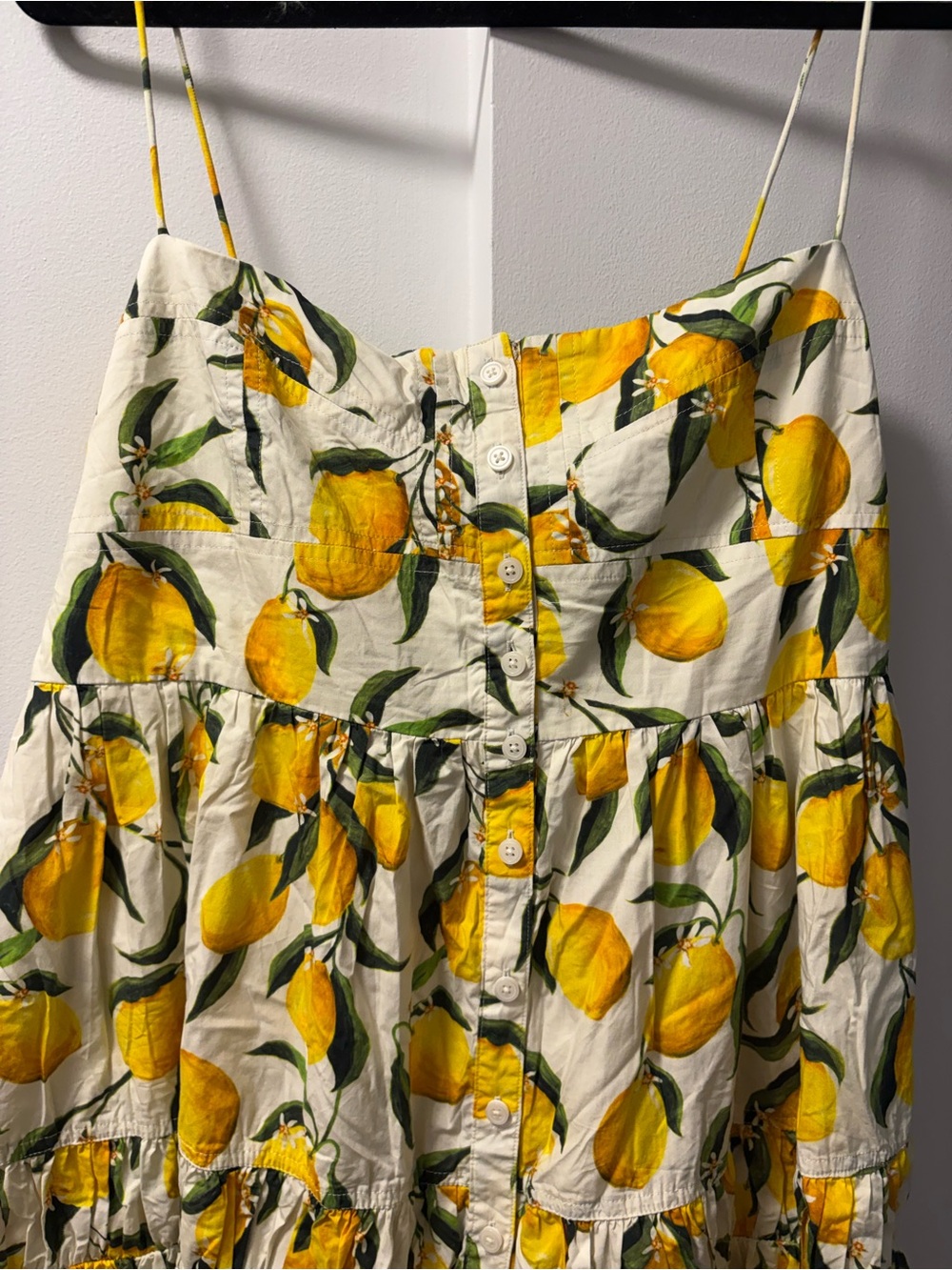 J. Crew 16 Limoncello Lemon Print Cotton Tiered Summer Plus Sundress 1X - Picture 5 of 16